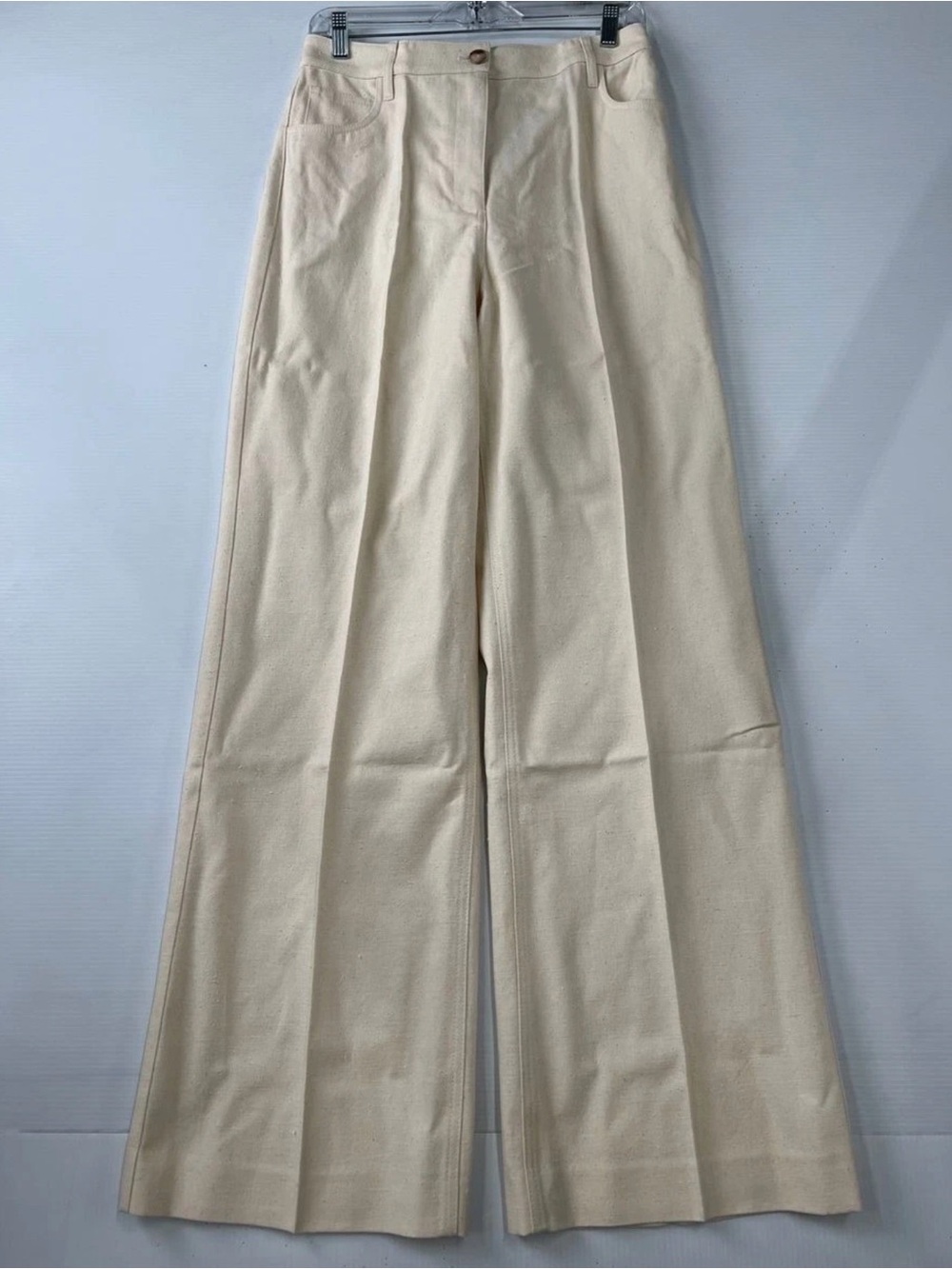 Sezane Soan Trousers – Ecru Natural Linen Blend (Size US 8 / FR 40) NWT - Picture 2 of 8
